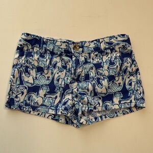 Lilly Pulitzer Girls Elephant Shorts size 8